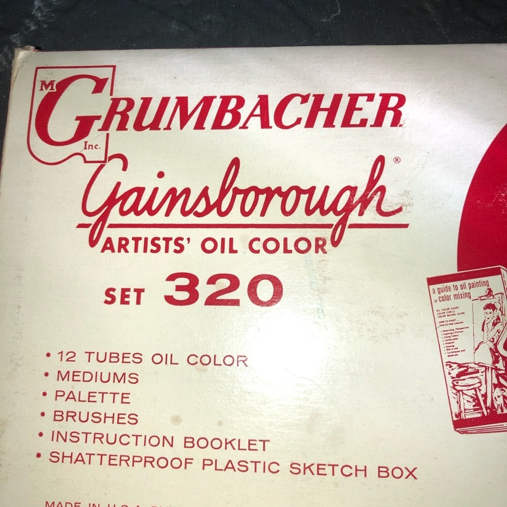 Vintage  Gainsborough Artists' Oil Color Set 320- used lightly